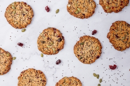 High Portein Cranberry & Chia Seeds Cookies